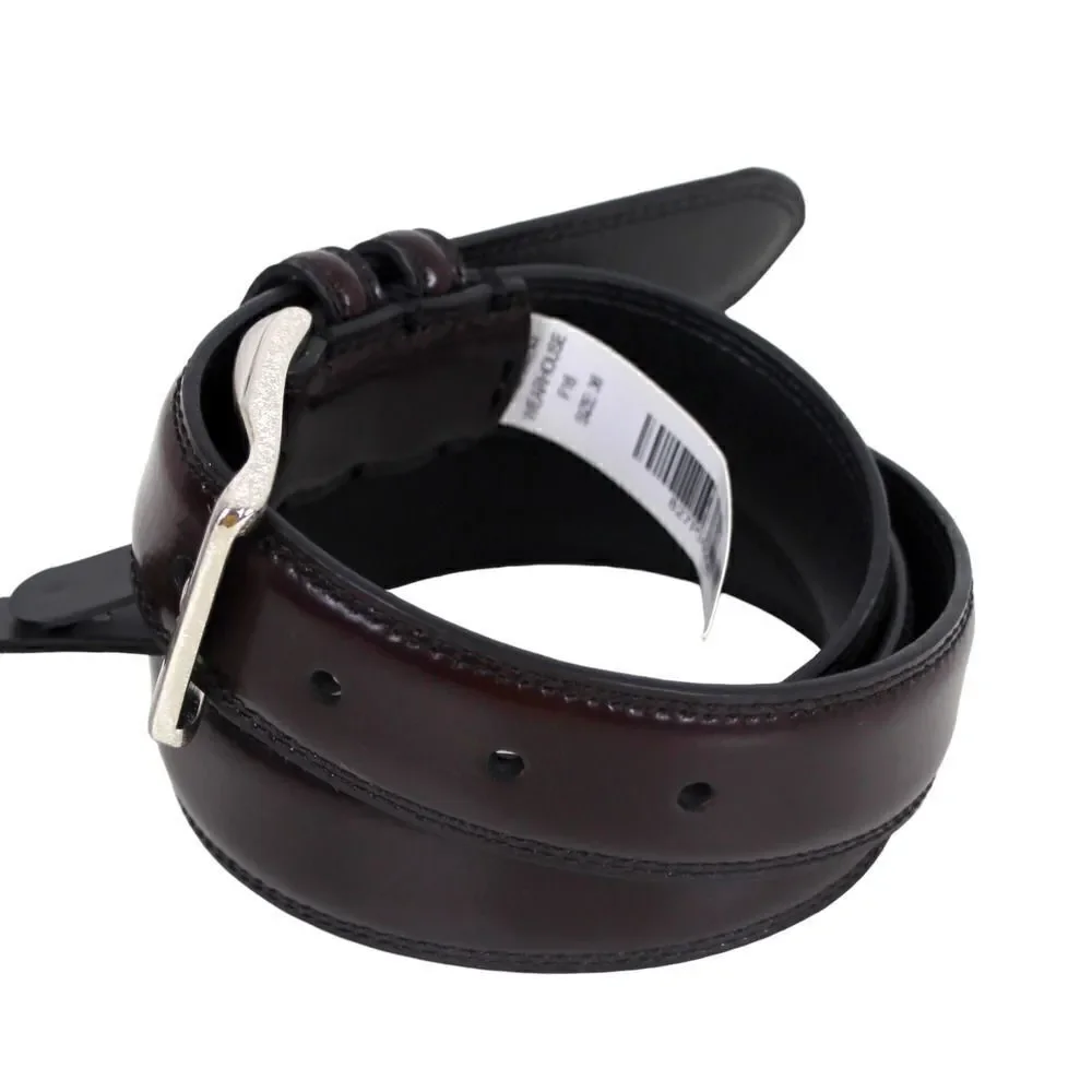 NWT Men's Wearhous BROWN GENUINE LEATHER 1 1/4